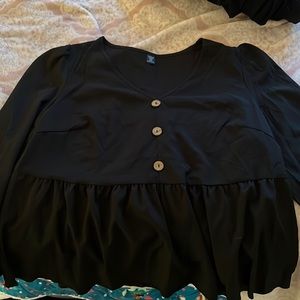 SHEIN black peplum top